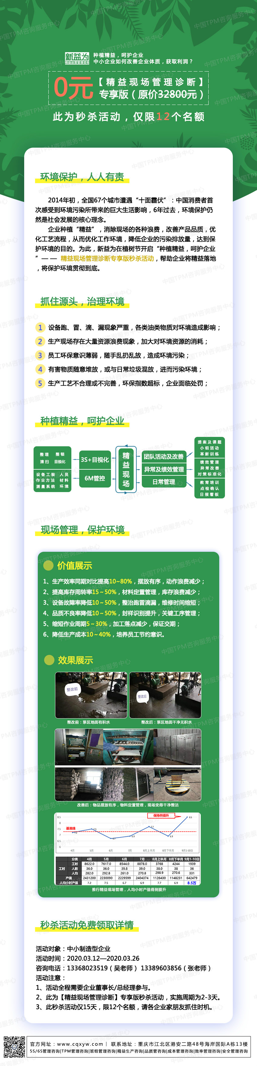 種植精益，呵護企業(yè)——精益現(xiàn)場管理診斷專享版秒殺活動